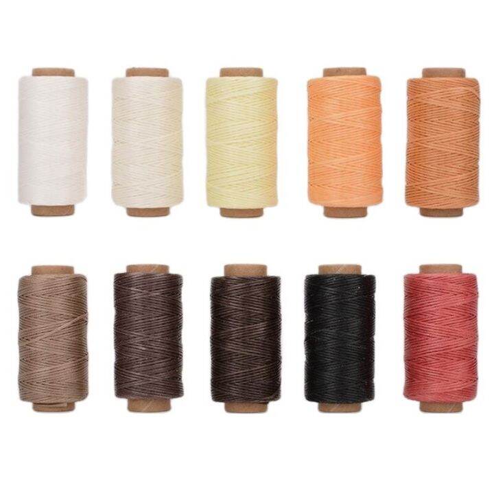 flat-waxed-thread-cord-leather-sewing-hand-stitching-thread-leather-craft-tools-50m-0-8mm