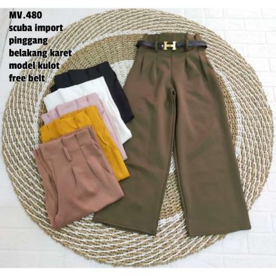 Culottes H Premium Womens Long Pants by Ori Solo Code MV. 480