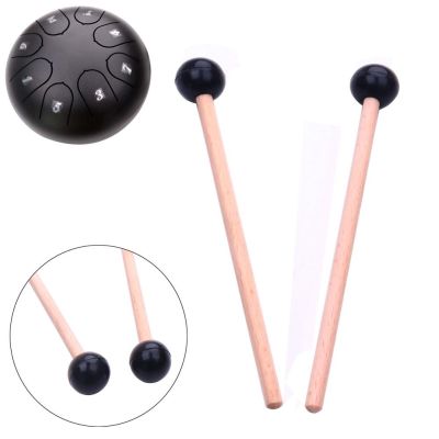 1 Ethereal Drum Sticks Wood Handle Soft Rubber Tongue Stick Musical Instrument Accessories