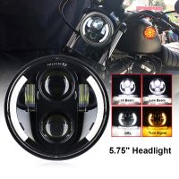 5.75 inch LED Headlight Projector Halo Ring Motorcycle 5 3/4 quot; High Low Beam DRL Turn Signal for Sportster Dyna Iron 883