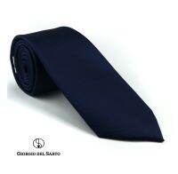 Giorgio Del Sarto Necktie 7.5 cm Navy Blue with Fabric Texture เนคไทสีน้ำเงินลายพื้นมีเท็กเจอร์