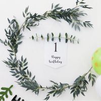 ❈❆卐 1-9 Years Paper Banners Happy Birthday Decoration First Birthday Flags And Banner Rattan Balloon Birthday Party Wall Decor