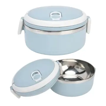 1pc 304 Stainless Steel Portable Insulated Lunch Box With Handle
