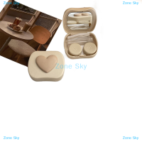 Zone Sky กล่องคอนแท็คเลนส์กล่องใส่ชาและนมพกพาสะดวกกล่องใส่ของพกพาสะดวกสำหรับเดินทาง