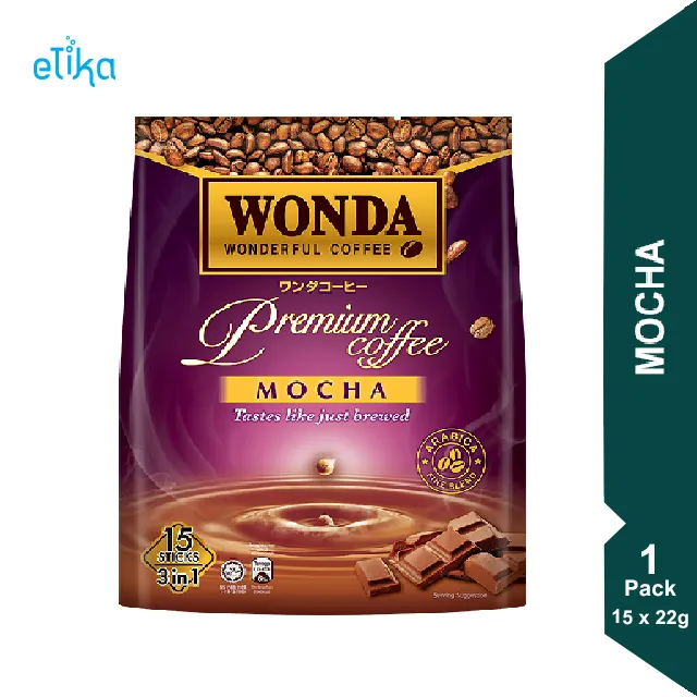 堅実な究極の Mocha Coffee Premium 1 in 3 Wonda 15 28g x Packs Stick インスタントコーヒー -  flaviogimenis.com.br