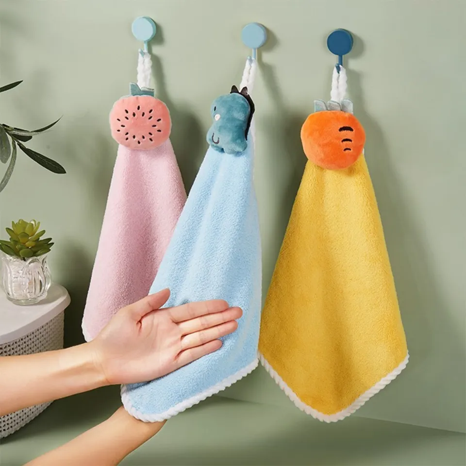 Color Block Hanging Hand Towels Kitchen Towel Absorbent Towel Hanging Towel  Hand Bath Towel, 18x14 Decorative Oven Towel Quick Dry Dish Cloth 2Pcs