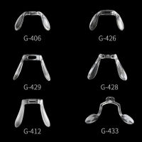 5คู่พลาสติกหลุมเดียวหนีบแผ่นแก้วติดจมูกรูปตัวยูคลิปจมูกที่วางแว่นตาอุปกรณ์แว่นตา