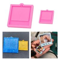 【CW】 1 Set Photo Frame Keychain Epoxy Resin Mold Earring Pendant Silicone MouldCrafts Polymer Clay Jewelry Necklace Mold