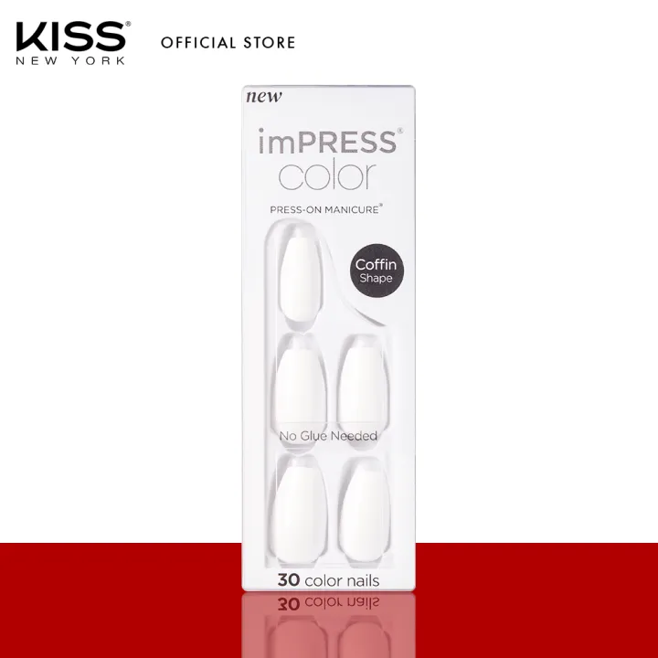 KISS NY Impress Color PressOn Manicure Coffin Frosting Lazada PH
