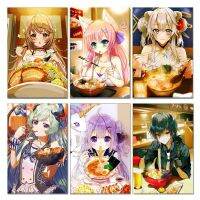 Kawaii อะนิเมะญี่ปุ่นตัวอักษรกิน Ramen โปสเตอร์ภาพวาดผ้าใบพิมพ์-สุนทรียศาสตร์ Wall Art สำหรับห้องนั่งเล่นและเด็กตกแต่งบ้าน-Top Choice สำหรับแฟนอะนิเมะ