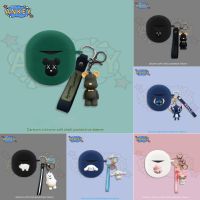 for SoundPEATS Air 4 / Air 3 Deluxe / Capsule 3 Pro Earphone Silicone Case White Rabbit Earbuds Protective Headphone Cover Headset Skin with Pendant