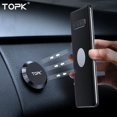 TOPK Magnetic Car Phone Holder Dashboard Cell Phone Stand Steering Wheel Holder Magnetic Wall Holder for iPhone Samsung Xiaomi Car Mounts