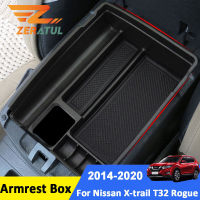 Zeratul ภายในรถ Central Multiftion Storage พาเลทที่เท้าแขนคอนเทนเนอร์กล่องสำหรับ Nissan X-Trail Xtrail T32 Rogue 2014 - 2020