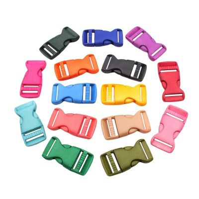 3Pcs Plastic Contoured Side Release Buckles For Paracord Pets Collar Strap Backpack Bag DIY Accessories 1.5/2/2.5/3cm Colorful Cable Management