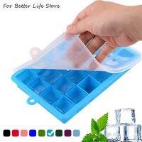 1PC 24-hole Silicone Ice Tray with Lid Square Box Auxiliary Food Puree Cheese Jelly Mold Bar Kitchen Tool Cocktail Cube