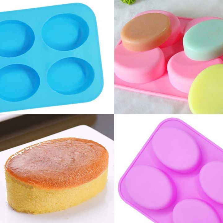 บล็อคซิลิโคน-สบู่-วงรี-6-ช่อง-6-cavities-soap-oval-shape-silicone-เหมาะสำหรับ-ของตกแต่งหน้าเค้ก-ทำขนม-ช็อกโกแลต-น้ำแข็ง-วุ้น-ลูกอม