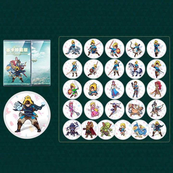 26pcs-mini-round-game-collection-cards-fits-for-amiibo-compatible-with-nfc-amiibo-for-nintendo-switch-the-zelda-tears-of-the-kingdom