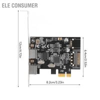 Ele การ์ดขยาย Pcie Dual Port Ps2 Sata อินเตอร์เฟซปลั๊กแอนด์เพลย์ สําหรับคีย์บอร์ด เมาส์