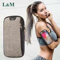 6inches Running Bag with Earphone Hole Jogging Gym Running Armband Bag Mobile Phone Pouch Holder Outdoor Sport Fitness Wrist Bag Running Belt