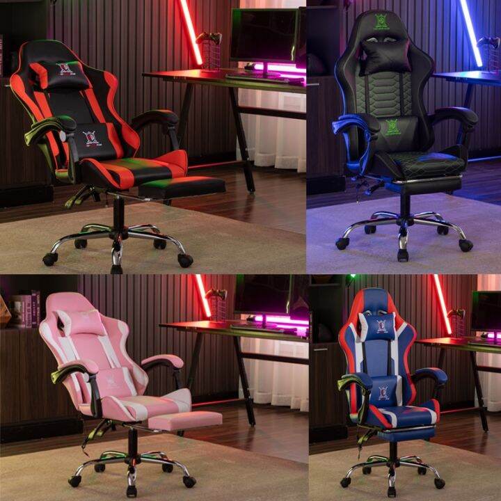 cai-cai-ไฟ-rgb-เก้าอี้เล่นเกม-เก้าอี้เกมมิ่ง-ที่รองขา-gaming-chair-สไปเดอร์แมน-เก้าอี้คอม