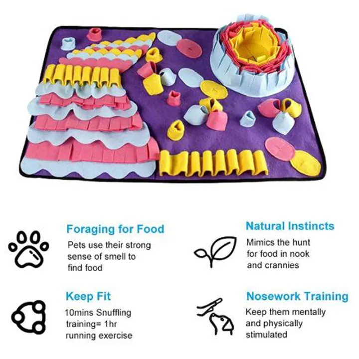Sha Dog Puzzle Mat Pet Mental Stimulation Toys Snuffle Treat Mat