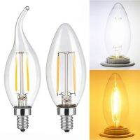 【boloni HHG】5ชิ้น E14ไส้หลอดไฟ LED 2W/4W/6wW เปลือกแก้ว AC220V 360องศา C35เอดิสันย้อนยุค Gratis Ongkir อบอุ่น/เย็นสีขาว