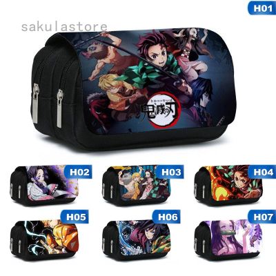 Kimetsu No Yaiba เคสกระเป๋าใส่ดินสอกล่องโรงเรียนกรณีความจุมาก,อะนิเมะผู้ฆ่าปิศาจ Kimetsu No Yaiba