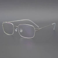 เดนมาร์กยี่ห้อ Handmade กรอบแว่นตา Screwless แว่นตาธุรกิจ Ultralight Rimless Square สายตาสั้นแว่นตา Oculos