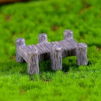 Miniature Retro Wooden Bridge Garden Ornament DIY Home Decoration Miniature Landscape Ornaments Dollhouse Decorations