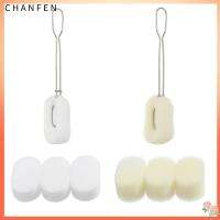 CHANFEN ฟองน้ำสเตนเลสสตีลใช้ซ้ำได้,แปรงฟองน้ำที่ถอดออกได้อุปกรณ์ซักล้างทำความสะอาดขวดแก้วเหยือกแก้วทำความสะอาด