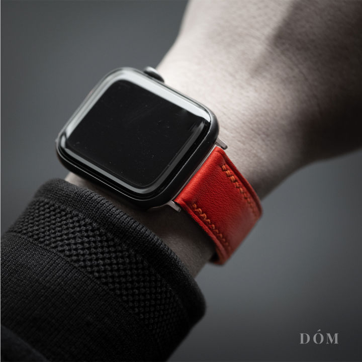 สายนาฬิกา-apple-watch-dom-type-01-salamander-สายนาฬิกาหนังแท้-italian-fine-grain-สายแอปเปิ้ลวอชหนังแท้