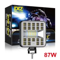 【528 Oiozkhjue ร้อน】™แท่งไฟ LED ออฟโรดสำหรับรถบรรทุกออฟโรด4X4รถ SUV ATV สปอตไลท์ทรงสี่เหลี่ยม27LED 87W ไฟบาร์ LED 12V 24V