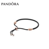 Pandoraˉ bracelets Rose Gold Moments Adjustable Leather Bracelet 588059CBK Women Jewelry Pandoraˉ Charms and Charm Bracelet