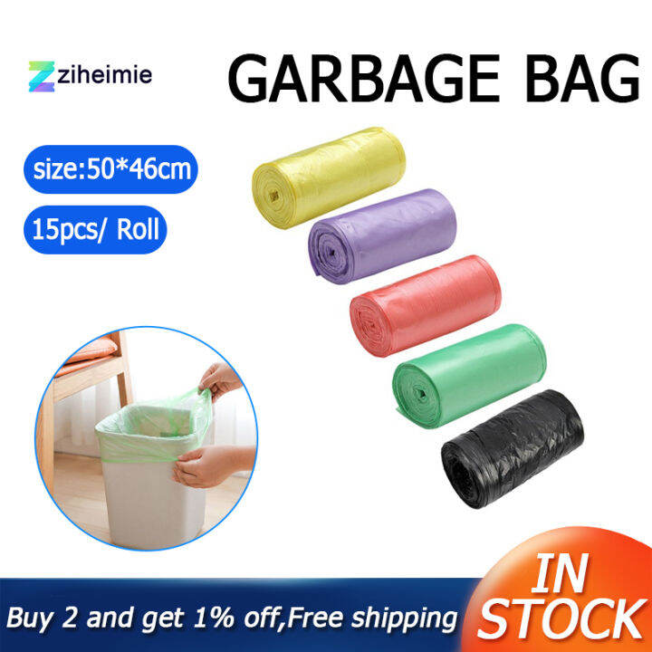 1 Rolls 50 x 46 Cm Garbage Bags Single Color Thick Convenient