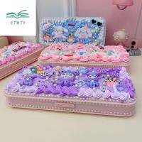 ETHTY เมโลดี้ กล่องเครื่องเขียนกาวครีม Cinnamoroll งานทำมือ กล่องดินสอกาวสีครีม ทำเอง กาวครีมทาหน้า ชุดครีม Goo CARD ของเล่นสำหรับเด็ก