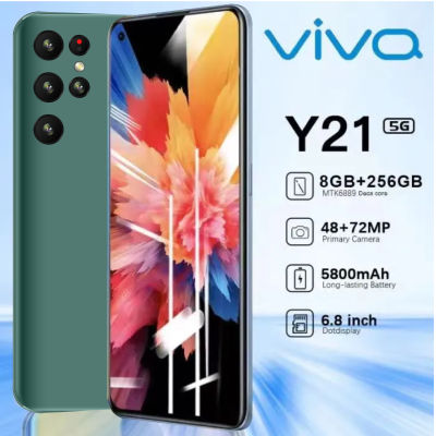 ViVQ Y21 2023 ใหม่ ของแท้  5G โทรคัพท์มือถือ 6.8นิ้ว เต็มหน้าจอ โทรศัพท์ของแท้ 16GB RAM+512GB ROM มือถือราคาถูก เมนูภาษาไทย 5800mAh Smartphone มือถื