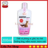 HN- Sữa tắm sạch ve ghẻ dưỡng lông chó mèo Hantox Sampoo Hồng - Chai 200ml thumbnail