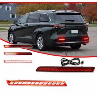 12V Car LED Rear Bumper Reflector Lights for Sienna 2021 2022 Car Driving Turn Signal Brake Light