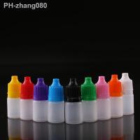 10Pcs/Lot 5ml Eyes Drop Refillable Bottle Empty Plastic Squeezable Dropper Bottles Eye Liquid Dropper Sample Colorful Cap