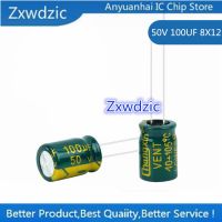100 PCS  50V 100UF 8X12  high frequency low resistance electrolytic capacitor 100UF  50V 8*12 WATTY Electronics