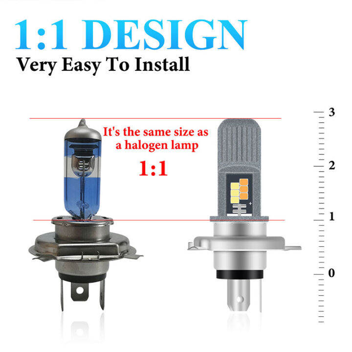 1pcs-t19-h6มอเตอร์-p15d-h4-led-ไฟฉายคาดศีรษะรถจักรยานยนต์-ba20d-h6m-e-จักรยานมอเตอร์ไฟหน้ารถจักรยานยนต์-dc-ac-12-80v-6000k-wbite-สีเหลือง-ex5-lc135-y125z