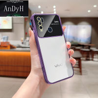 AnDyH Phone Case For VIVO Y50 Y30 Y30i Electroplated Transparent Soft TPU Glass Camera Protector Back Cover