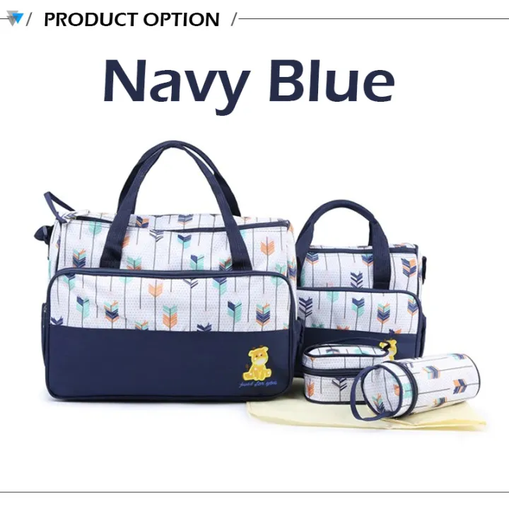[Choo Choo Toy] 5pcs Baby Diaper Bag Suits For Mommy Maternity Bag Sets Nappy Changing Diaper
