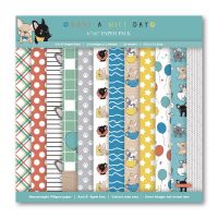 Cute Dog Have a nice day Scrapbook Paper Pad 6 quot;×6” 24 Sheets Single-Sided Pattern Paper Planner Paper Junk Journal Craft Paper