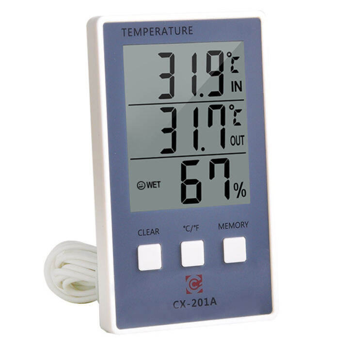 Digital LCD Indoor Outdoor Thermometer Hygrometer Baby Face Display