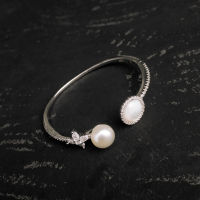 S925 Sterling Silver Bracelet Charm Original 1:1 Shell Pearl Bangle Cuff Bracelet Luxury Brand Monaco Jewelry Gift For Women