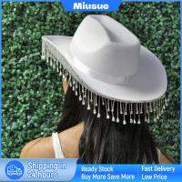 Miusue พลอยเทียมสีขาวกะพริบสำหรับหมวกคาวเกิร์ลเจ้าสาวหมวกคาวบอยสำหรับตกแต่งฮาโลวีน