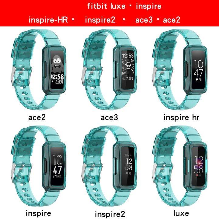 สำหรับ-fitbit-ace-2ซิลิโคนใสสายนาฬิกาข้อมือแบบบูรณาการ-สีชมพูใส-ขายเอง