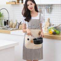 Pro ผ้ากันเปื้อนลายการ์ตูนน้องหมูสีสันสดไส ชุดทำอาหาร ผ้ากันเปื้อนสะอาด apron