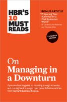 Chulabook(ศูนย์หนังสือจุฬาฯ) |C321หนังสือ 9781647820657 HBRS 10 MUST READS ON MANAGING IN A DOWNTURN (EXPANDED EDITION)